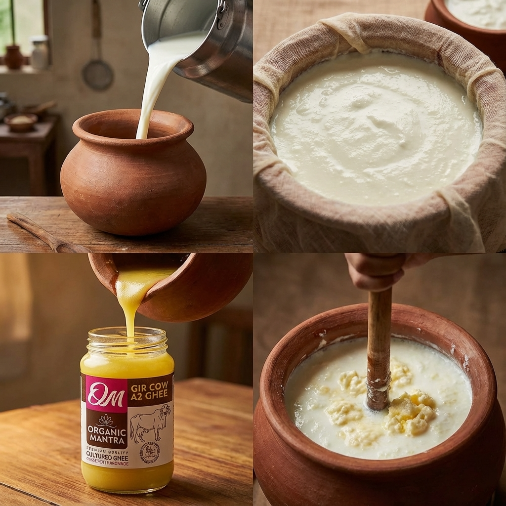 Organic Mantra A2 Bilona Gir Cow Ghee – Cultured Ayurvedic Ghee