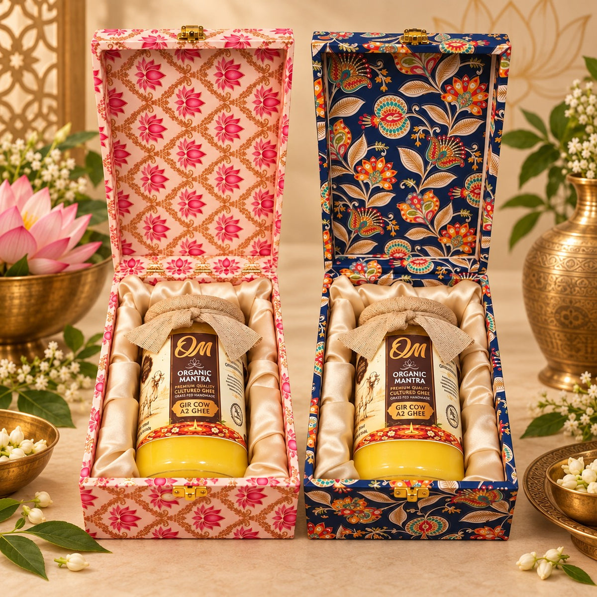 Organic Mantra A2 Bilona Gir Cow Ghee 700 ml – Festive Gift Box